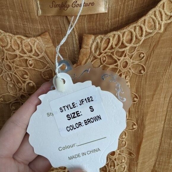 Simply Couture Boho Cotton Blend Dress Sz S - Picture 5 of 6